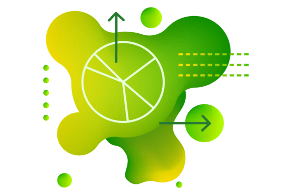 Bubble Fluid Gradient with Pie Chart Inf: A Visual Language for Data Storytelling