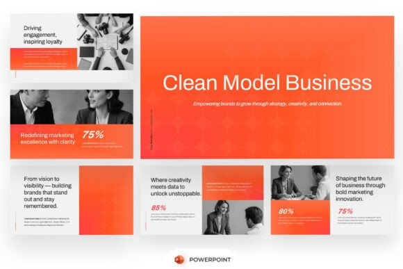 Clean Model Business PowerPoint: A Strategic Presentation Template for Modern Professionals