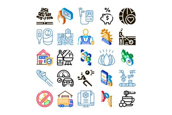 Collection of Diverse Modern Life Icons: Powering Clarity in a Digital-First World