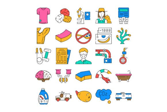 Collection of Various Modern Science and Icons