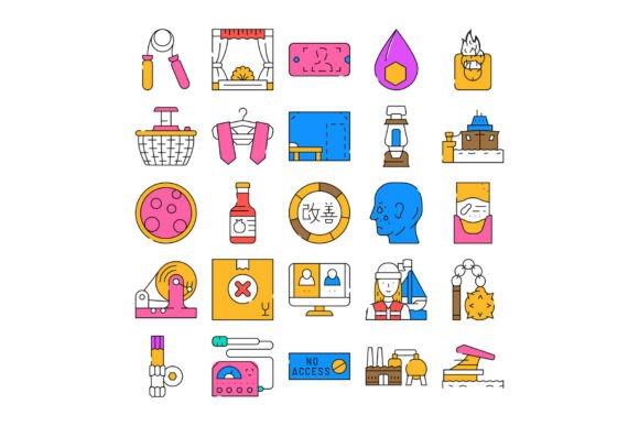 Diverse Collection of Line Icons with Va: A Practical Evaluation for UI and Infographic Design