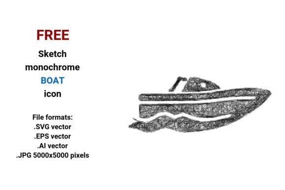 FREE Sketch Boat Icon