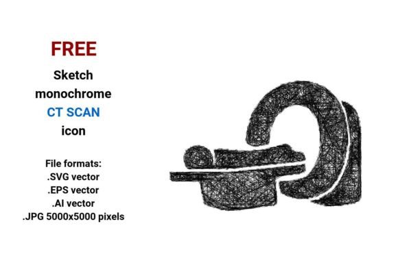 FREE Sketch Ct Scan Icon: High-Quality, Scalable Vector Resources for Medical & UI Design