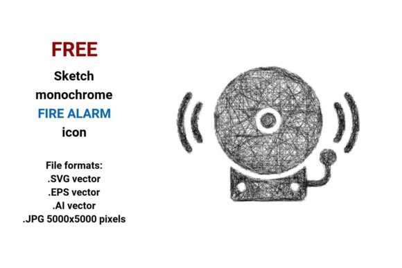 FREE Sketch Fire Alarm Icon