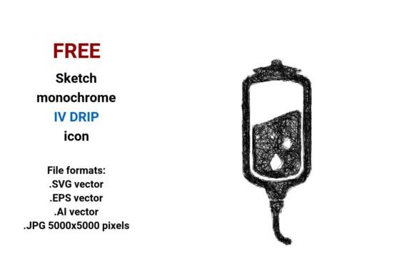 Free Sketch-Style IV Drip Icons: Scalable Vector & High-Res Downloads for Healthcare Design