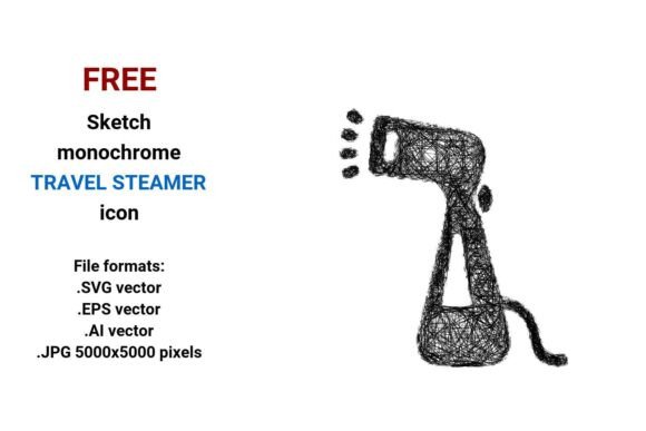 FREE Sketch Travel Steamer Icon