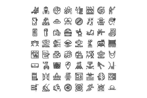 Miscellaneous Black and White Line Icons
