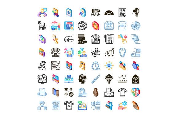 Modern Digital Tech Icons Collection