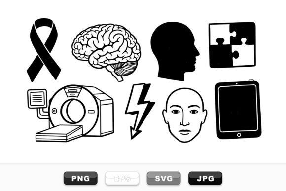 Neurology Medical Vector Icons: Precision Design for Clarity in Health Communication