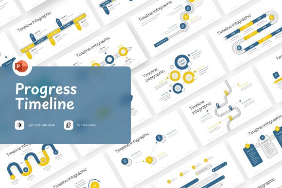 Progress Timeline PowerPoint Template