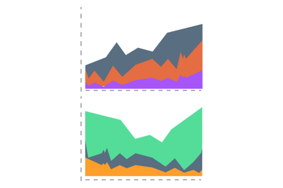 Stacked Area Graphs Concept. Data Infogr