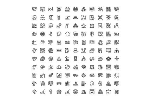 Universal Outline Icons Set for Business: Minimal, Versatile, and Purpose-Driven