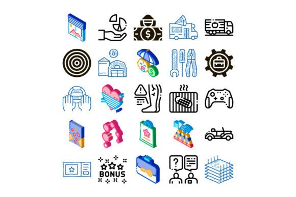 Various Business and Lifestyle Isometric