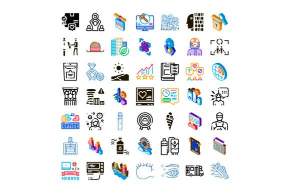 Various Business and Technology Icon Vec: Practical Vector Icons for Real Work
